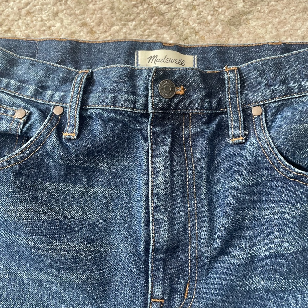 Madewell Women's Vintage Straight Leg Jeans - Blue 31T - Picture 6 of 6